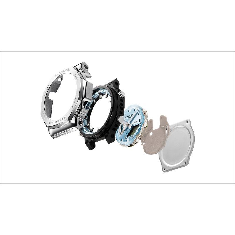 Casio G-SHOCK Men's Stainless Steel 200M Water Resistant Analog Shock Resistant Quartz Watch GM-2110D-2B