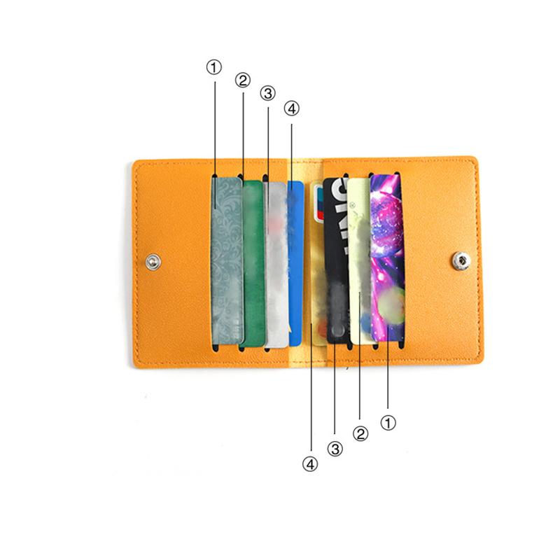 1Pc PU Leather Short ID Wallet Business Ultra Thin Credit Card Bags Purse Hasp Card Holder