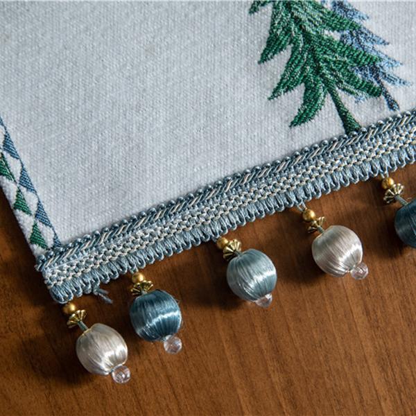Moderný jednoduchý behúň Vianočný ženilkový behúň Obrus ​​pre domácnosť Polyesterový obrus Fresh Table Runner