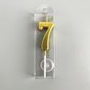 Gold Plated Birthday Cake Number Candles - Creative Dessert Table Decoration
