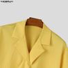 INCERUN Summer Tops Men V Neck Short Sleeve Casual Texture T-shirts