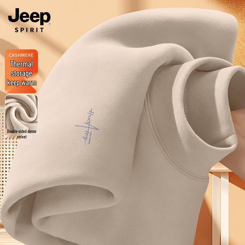 JEEP SPIRIT Men s Thermal Long-Sleeve Half-High Collar Top L