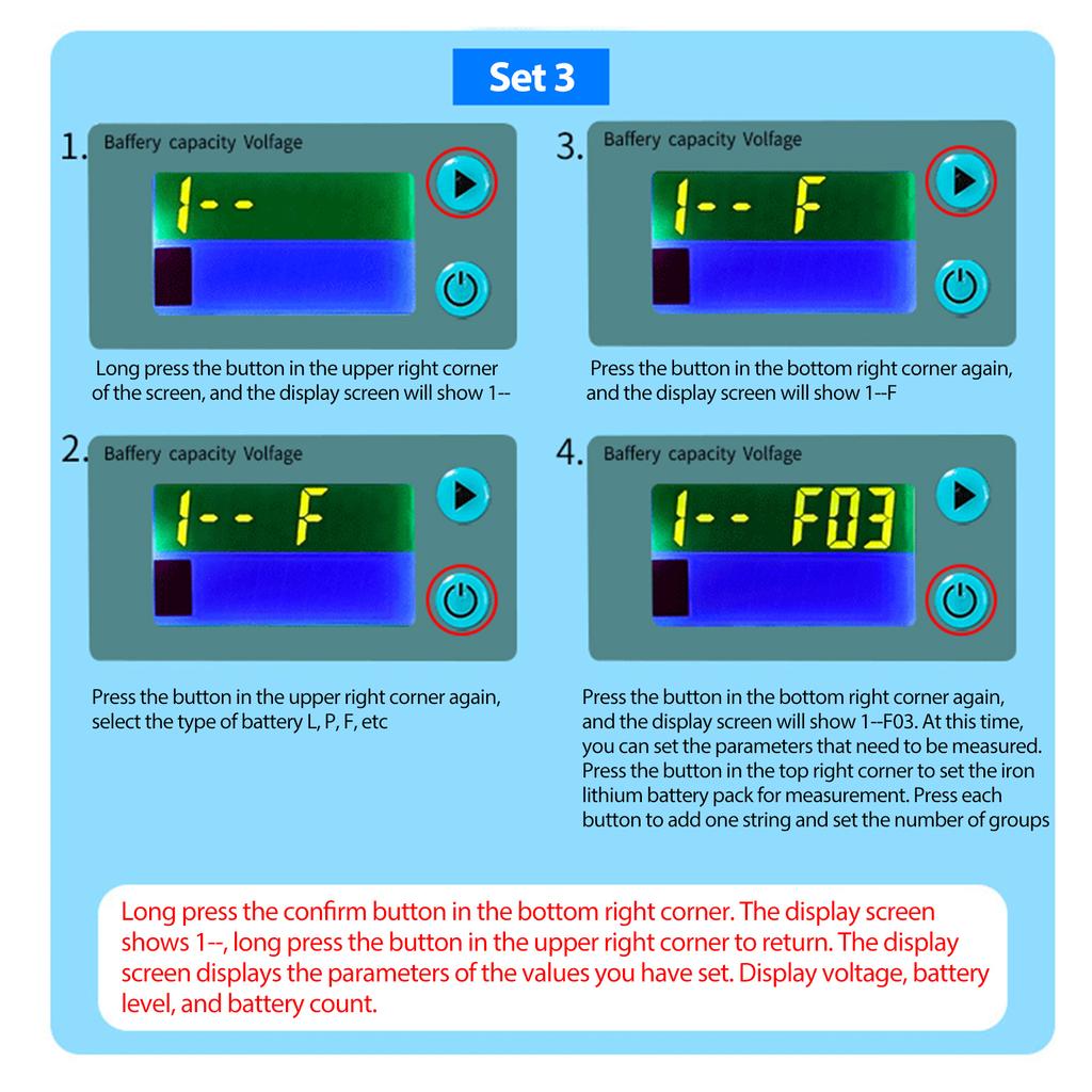 10 100V LCD Battery Monitor 12V 24V 36V 48V Digital Battery Capacity Voltmeter Tester Percentage Level Voltage
