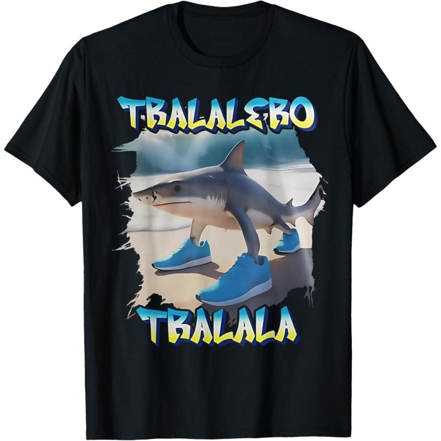 

Shark With Shoes Tralalero Tralala Funny Shark Meme Funny T-Shirt XXXXXL чёрный