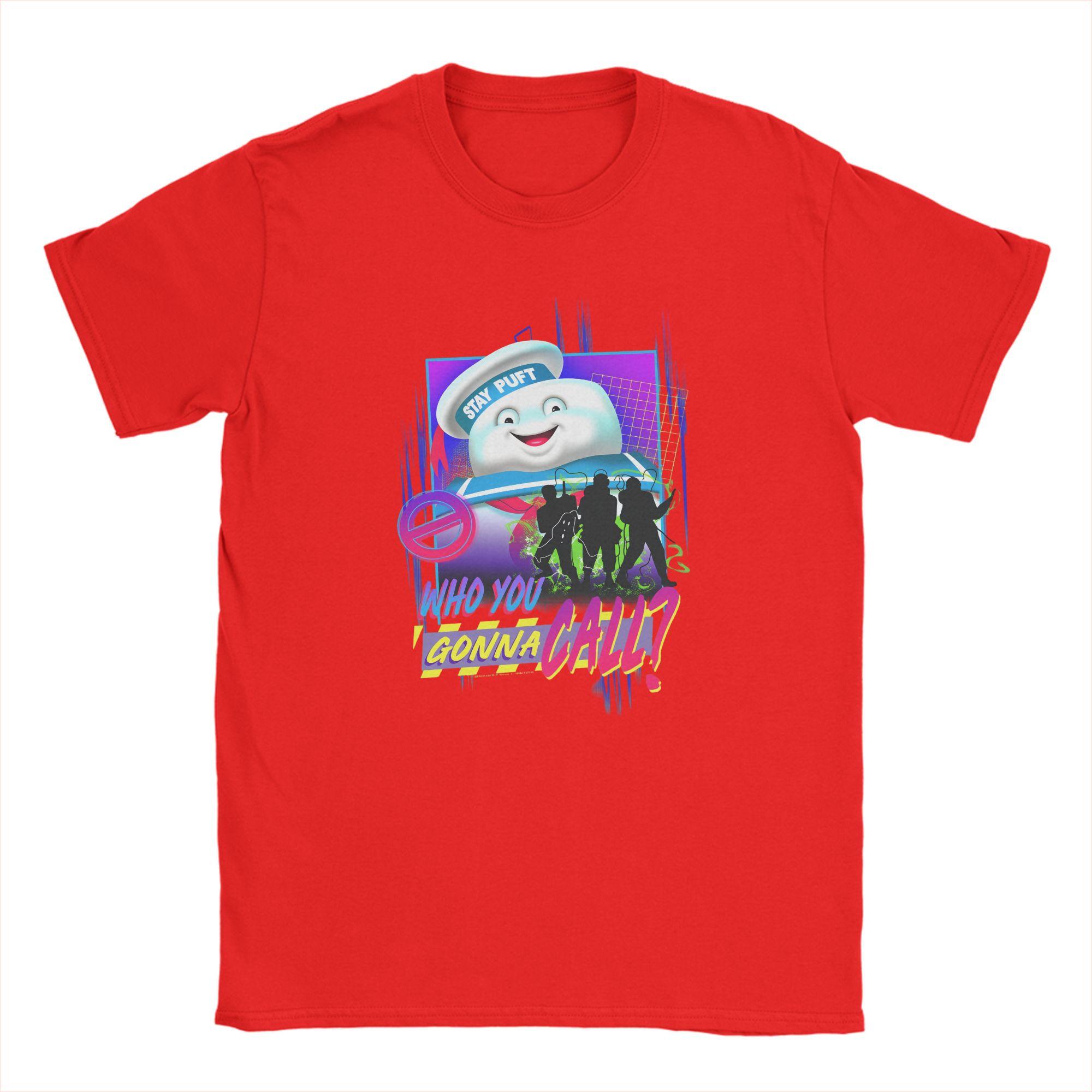 

Ghostbusters Stay Puffy TShirt for Unisex Leisure Cotton Tee Shirt Round Collar Short Sleeve T Shirt Summer Tops S