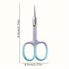 Gradient Nail Cuticle Scissors with Sharp Stainless Steel Blades Professional Precision Curved Tip for Nail Foot Brow Lash