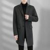 Autumn and Winter Men's Woolen Coat Medium and Long Suit Collar Hand-sewn Double-sided Woolen Coat Trench Coat Men's Coat
