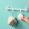 10Pcs Durable 360° Rotatable Pole Fixator Strong Adhesive Retractable Curtain Rod Bracket Non-drilling Shower Towel Rod Hook