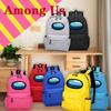 Among Us Spiel Schulterrucksack mit Kette für Kinder und Jugendliche Jungen Mädchen Schul- und Reiserucksack