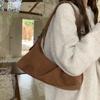 Trendy Design Luxury Suede Leather Retro Soft Leather Girl Motorcycle Underarm Bag Faionable Casual Hobo Bag
