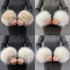 Faux Fur Cuffs Arm Warmers Furry Wrist Cuffs Holiday Costume Accessory for Women