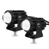 1Pc Universal Dual Color Car Driving Fog Light LED Spotlight Lamp Mini Projector Lens Auxiliary Motorcycle Headlight