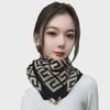 Versatile Silk Cotton Scarf with Magnetic Buckle: Double-sided, Multifunctional Neckband