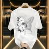 Men Fashion Printed Crew Neck Short Sleeve Casual Daily Cotton T Shirt