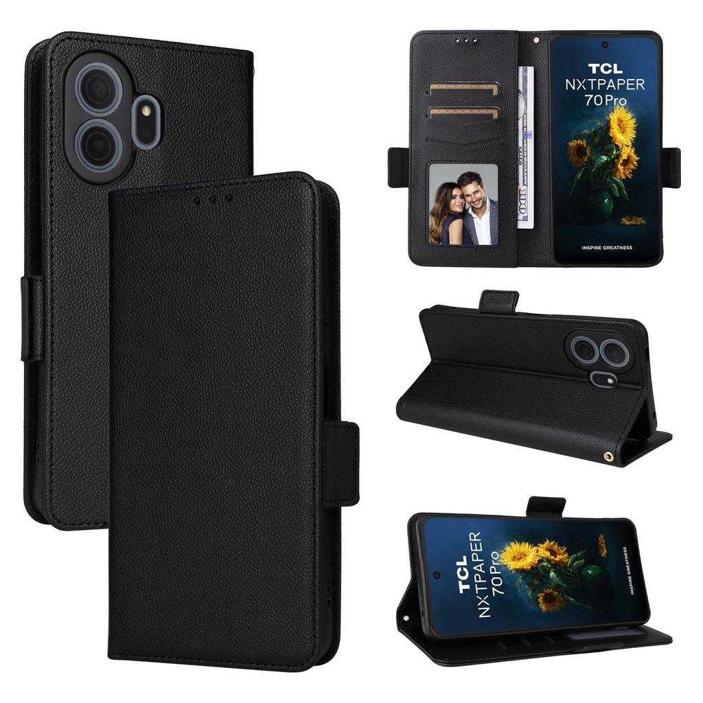Flip Cover compatible for TCL NxtPaper 70 Pro PU Leather Phone Case Full-Body Protection with [RFID Blocking]