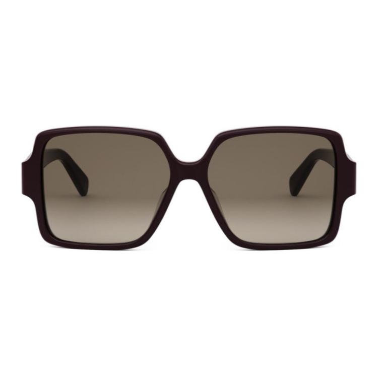 Celine Square Acetate Sunglasses Women sunglasses Brown CL40316U