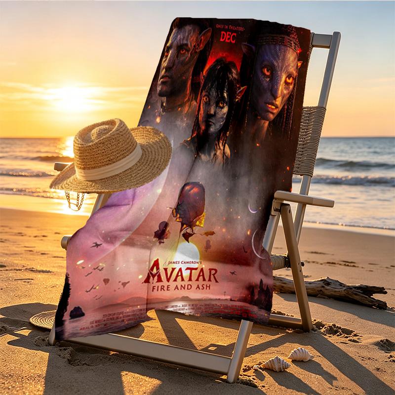 Avatar-Aufdruck Strandtuch Design, Weich, Leicht. für Zuhause, Badezimmer, Spa, Pool, Yoga, Surfen, Camping, Geschenk für Familie, Freund