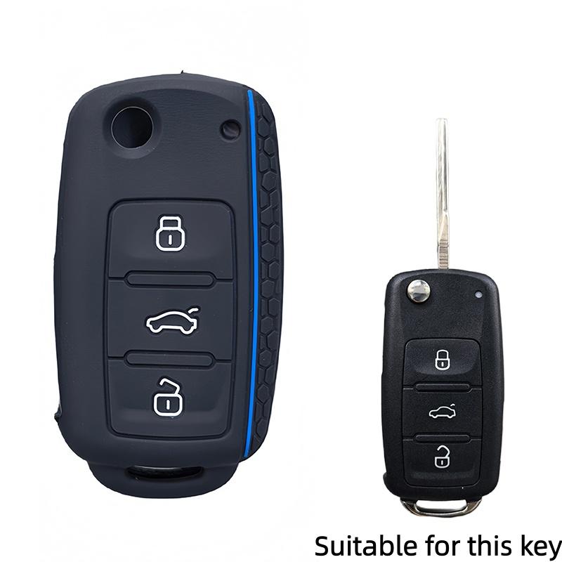 Silicone Car Key Case Cover For Volkswagen Vw Polo Golf Passat Tiguan Beetle Caddy T5 Up Eos Skoda Octavia Seat Leon Altea