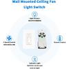 Ceiling Fan Remote Control Kit, Universal Ceiling Fan Remote and Dimmer Light Switch Combo, Ceiling Fan Wall Switch UC9050T, Fan Remote Control Kit