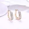 New Arrival Arrivals White Cubic Cubic Zircon Buckle Women Stud Earrings Female Rose Gold Color Color Earrings Femme Adorable Girl JewelryCute Stud