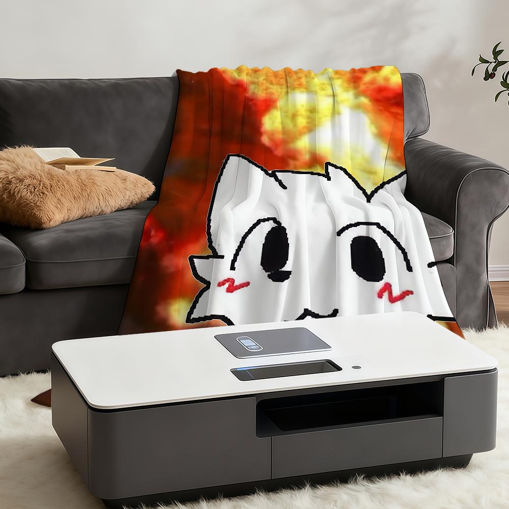 Cartoon Funny Cute Cat Kawaii S-SillyS B-Boy K-KisserS Blanket Soft Warm Furry Throw Super Kids Toys Bed Sofa Car Cradle