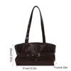 Korean Style Underarm Bag PU Leather Bowling Bag Fashion Retro Shoulder Bag  Women