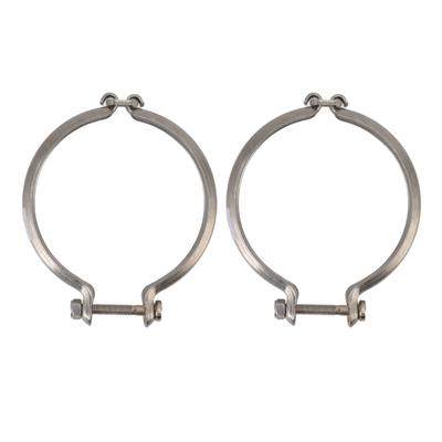 2 Pcs Turbine Exhaust V Band Clamp Metal Alloy Turbo Turbocharger Cartridge Pipe Flange Rebuild Clip