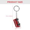 HOLIDYOYO Set of 4 Bus Model Keychains, Alloy London Telephone Booth and Double-Decker Bus Bag Charms, Unisex Keychain Pendants, 4.17" x 0.91" x 0.51"
