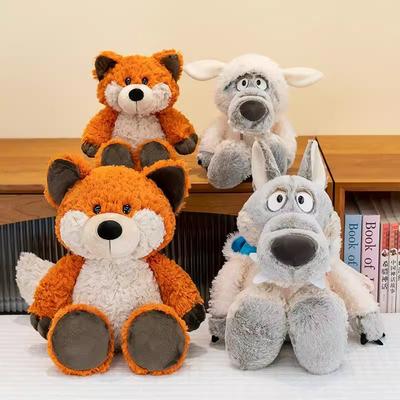 Wolf Doll In Sheepskin Big Bad Wolf Sleeping Doll Fox Fluffy Toy Rag Doll Birthday Gift