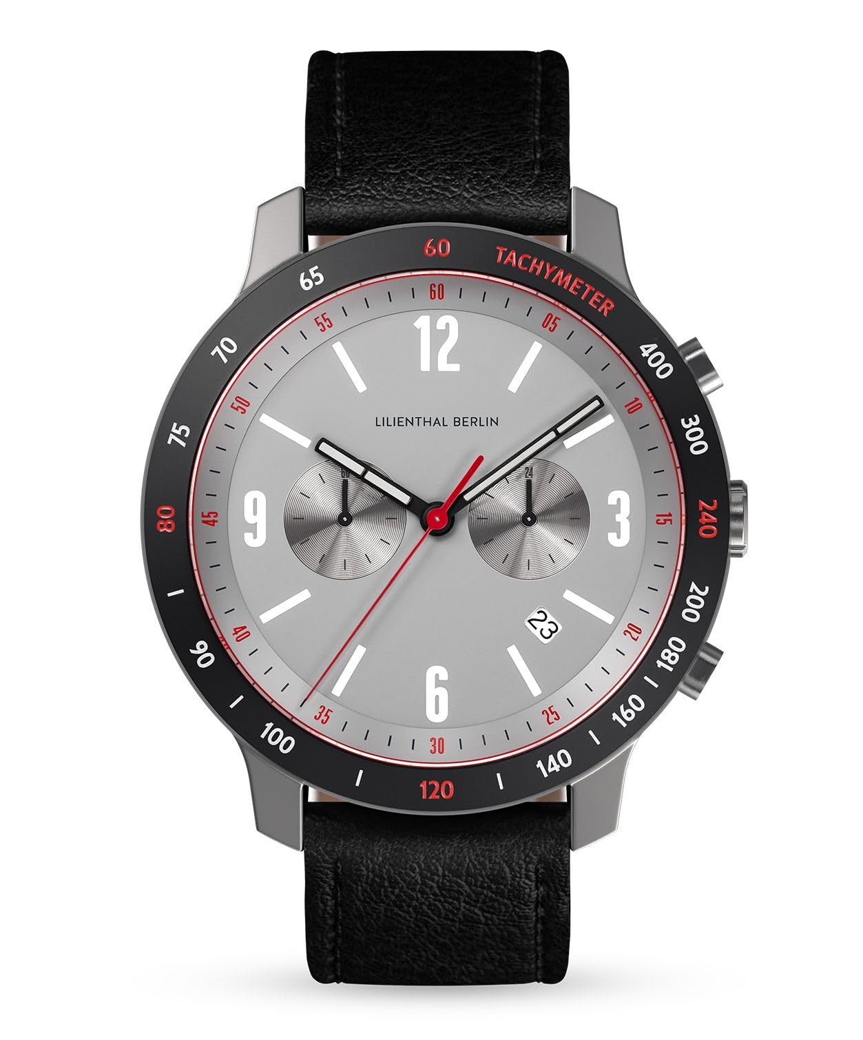 

Made in Black [Lilianthal Berlin] Wristwatch, Chronograph, Date, Germany, C02-008-B004C, Men s, сірий колір