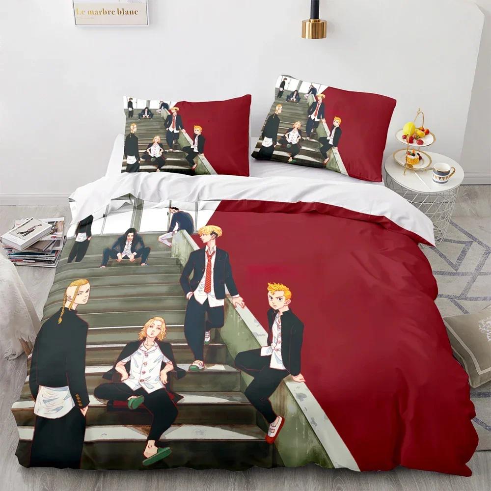 

Anime Tokyo Revengers Ryuguuji Ken Sano Manjiro 3D Duvet Cover Bedding Set Comforter Linen Pillowcases Home Decor Single Queen 135x200cm