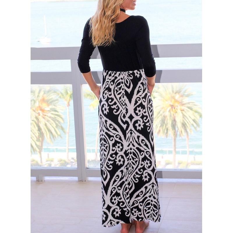 Premium Quality Boho Long Maxi Dress Featuring Floral Vintage Design For Summer