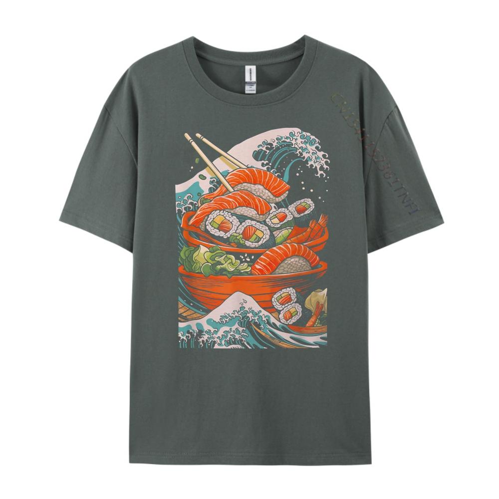 Lustige Japanische Lebensmittel Sushi Kawaii Sushi Liebhaber Anime Otaku Grafik T-Shirts Herren Lustiges T-Shirt Große Größe Ästhetisch