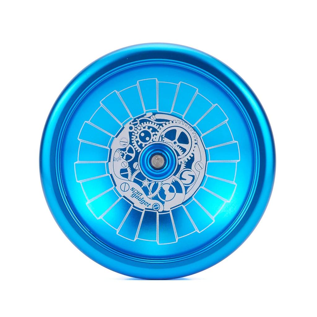 Intermediate Metal Spin Gear Metal Spin Gadget Starter Bind Compatible Yo-Yo Set, (Aqua Blue)