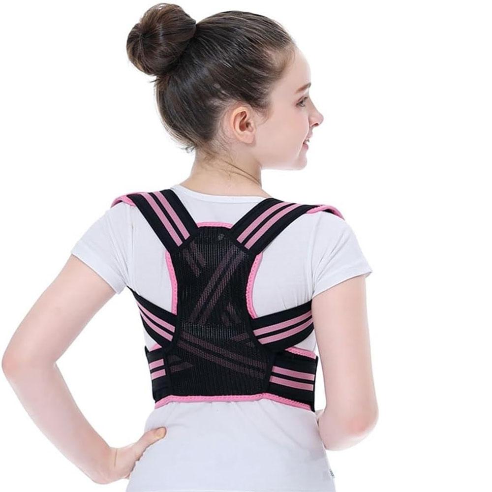 Posture Corrector For Kids - Back Brace Posture Corrector - Spine Corrector, Adjustable Upper Back Posture Brace, Prvent Childre S розовый