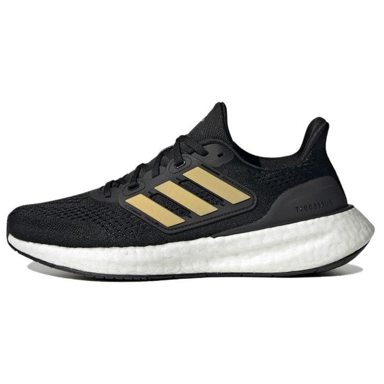New Adidas PureBoost 23 Shoes 'Black Gold Metallic' Women's IF2391