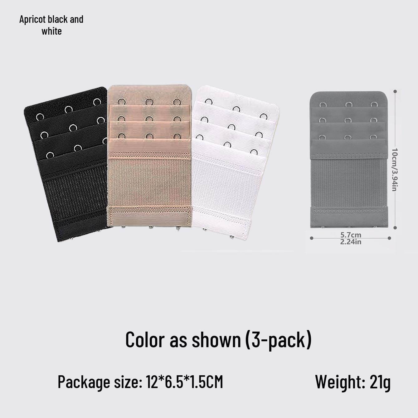 

Набор эластичных удлинителей для бюстгальтера из 12 штук - 2, 3 или 4 крючка One Size