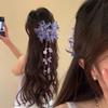 Luxury Flower Tassel Hair Grab Elegant Bridal Headwear Flower Hair Shark Clip  Hair Accessories