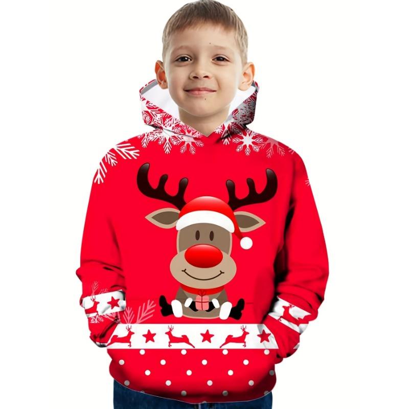 

Autumn 3D Christmas Printed Hoodies Fashionable Casual Sports Long Sleeved Children s Boy Hooded Sweatshirts 160