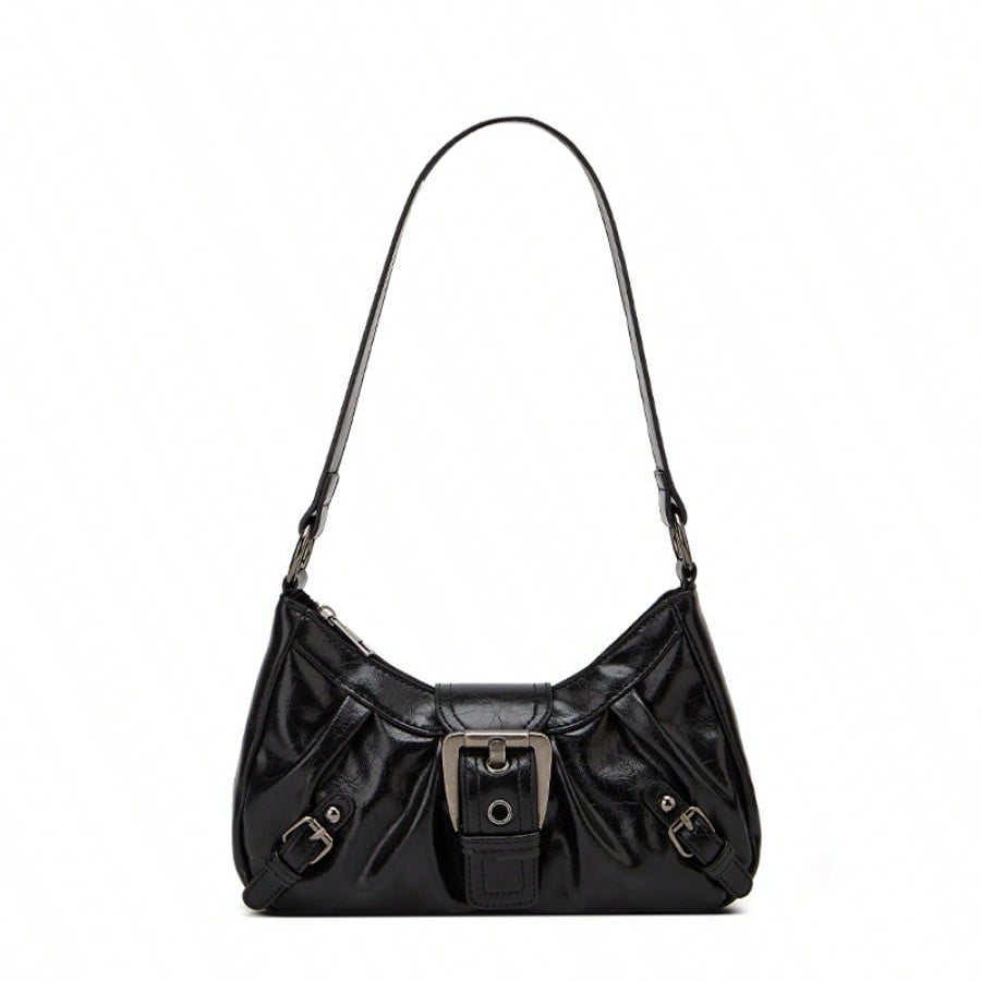 New shoulder tote bag retro commuting temperament style bag underarm locomotive bag female