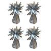 4Pcs Golden Metallic Balloon Weights Holder Reusable Non-Slip Balloons Pendants Graduation Party Christmas Wedding Decoration