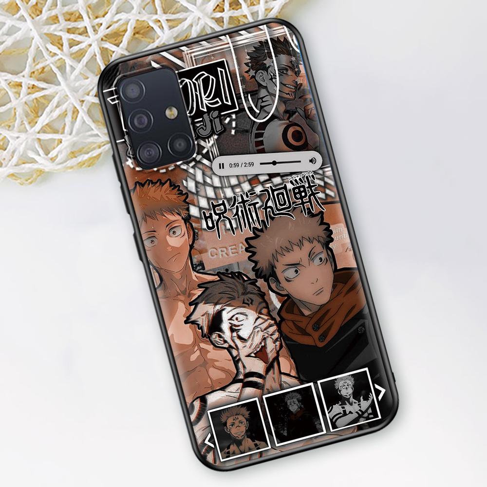 Husa Jujutsu Kaisen Gojo Satoru pentru Samsung Galaxy A51 A12 A21s A71 A52 A31 A32 A02s A72 A11 A41 A22 A01 A42 Husa moale neagra