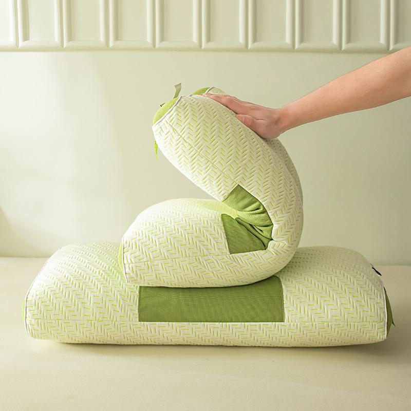 Class A Knitted Cotton Bamboo Fiber Pillow Core 48x74cm Pair of Household Non-collapse Neck Pillow Summer Pillow Core