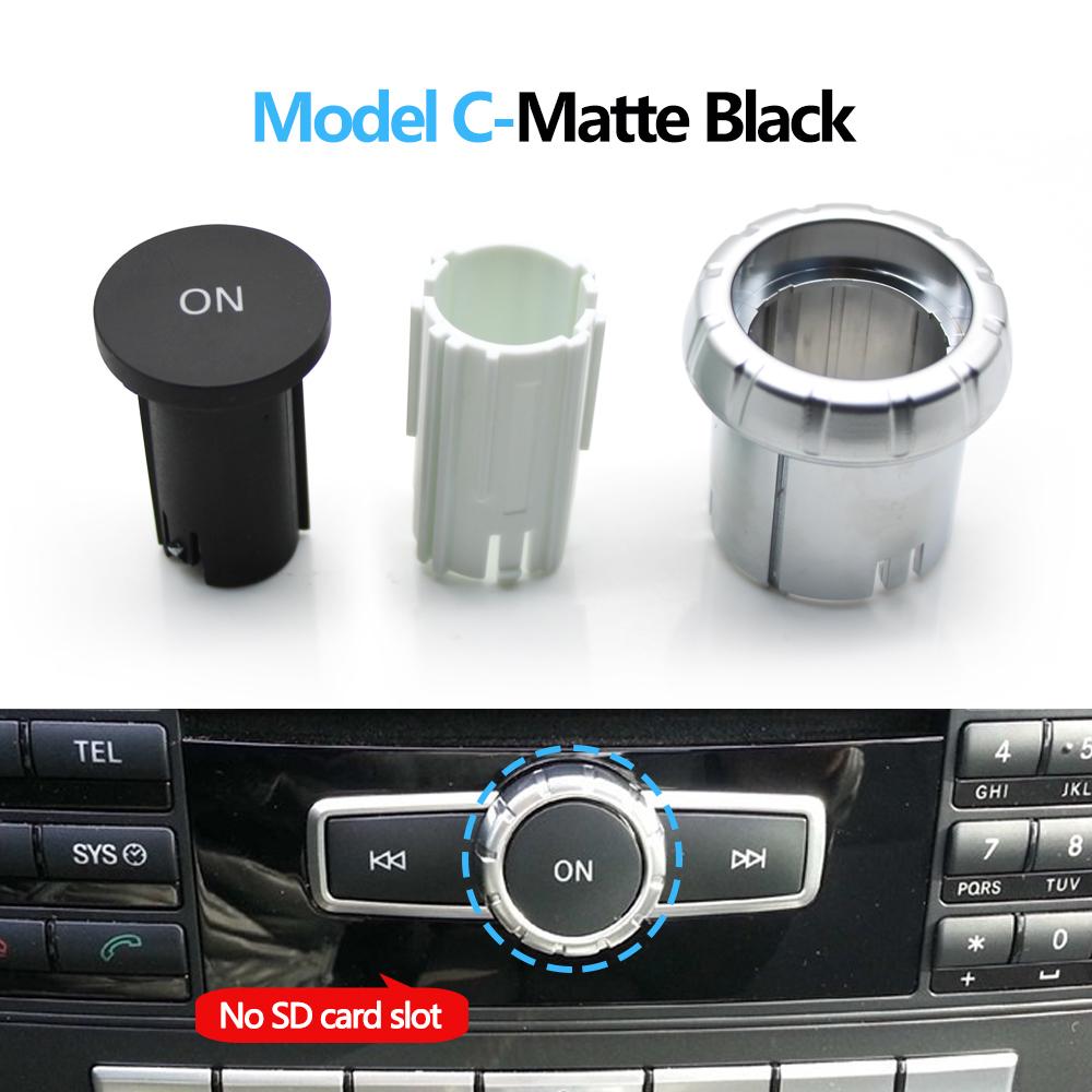 3PCS Car Console Radio CD Player Buttons ON Switch Cap Knob Cover For Benz A C E GLK GLA ML GL CLS W176 W246 W156 W204 W166 W218