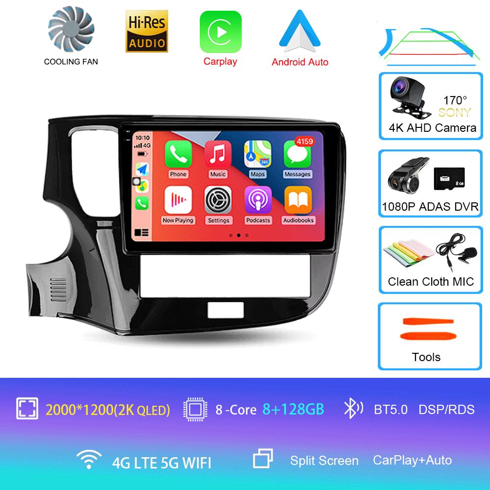 Android 14 Car Radio For Mitsubishi Outlander 3 III GF0W GG0W 2018 - 2021 Multimedia Video Player Navigation Stereo GPS
