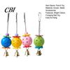 Hanging Bird Toy Parrot Foraging Ball Toy, Plastic Hollow with Bell, Cage Enrichment for Lovebird Budgie Cockatiel Conure