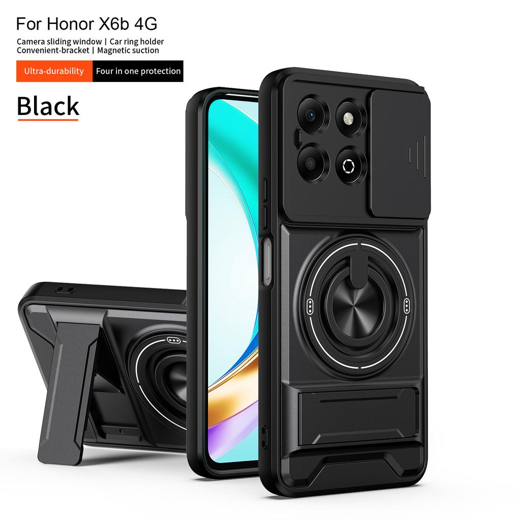 For Honor X6b Case Honor X6b Plus Cover Honor X6c Phone Case Magnetic Holder Military Armor Camera Protection Cover