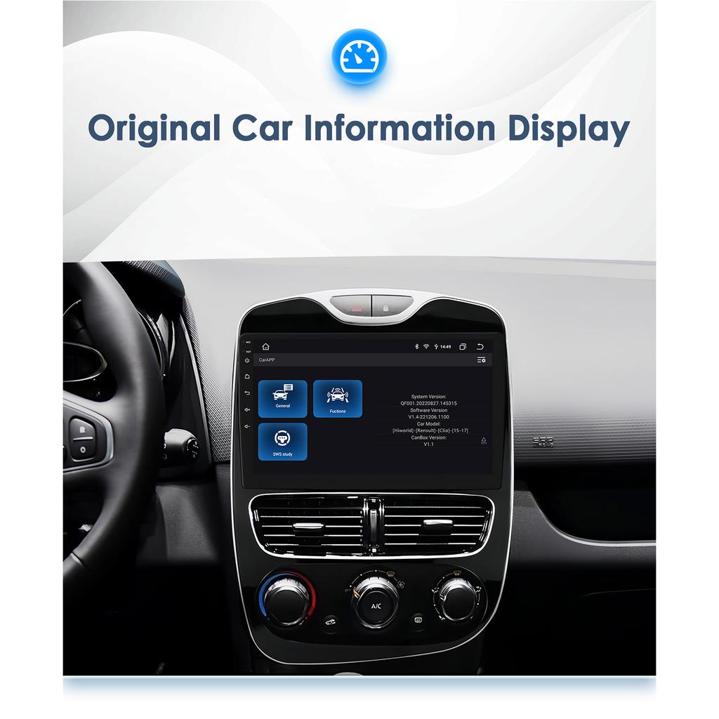 OSSURET 8Core AI 2din Android Autoradio pro Renault Clio 4 2016-2019 Autorádio Multimediální Video Přehrávač GPS Nav hlavní jednotka Carplay Intelligent Screen 4G