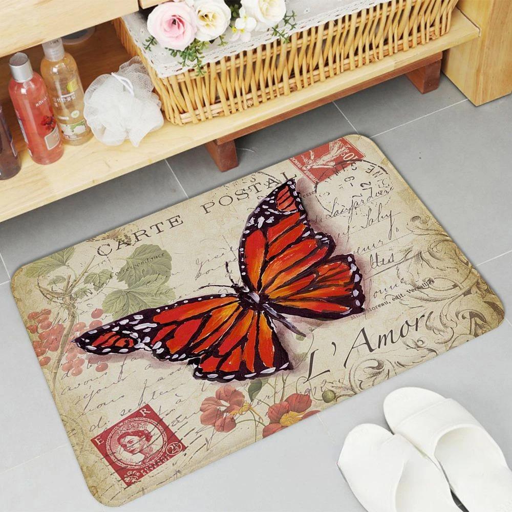 Flower Mat Pastoral 3D Door Floor Rug Anti-slip Home Hallway Bedroom Entrance Carpets Washable Bathroom Porch Decorative Doormat