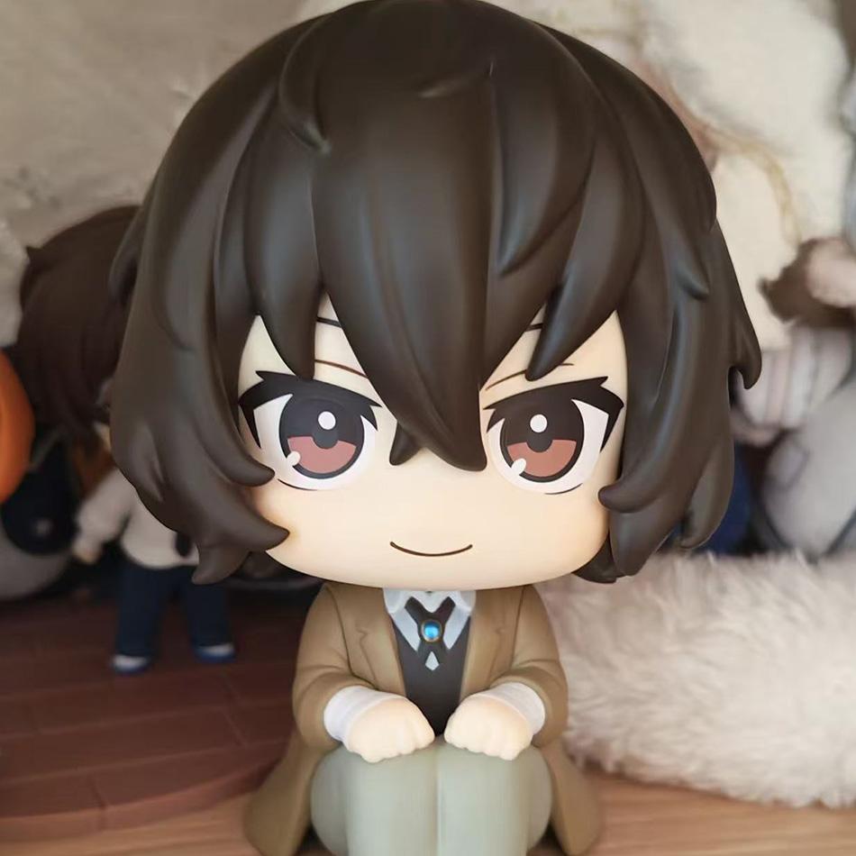 Stray Bungou Dogs Anime Figure - Nakajima Atsushi  Dazai Osamu Q Version Action Figures 10Cm Pvc Collectible Toys
